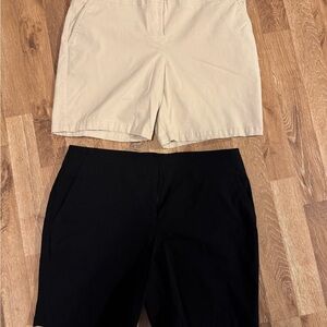 Elegant Black and Tan Women's Shorts